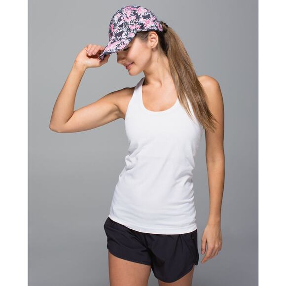 LULULEMON Race To Win Run Hat Crosscourt Petal Black Pow Pink Light OS - Picture 2 of 6